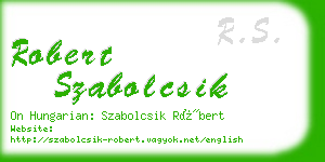 robert szabolcsik business card